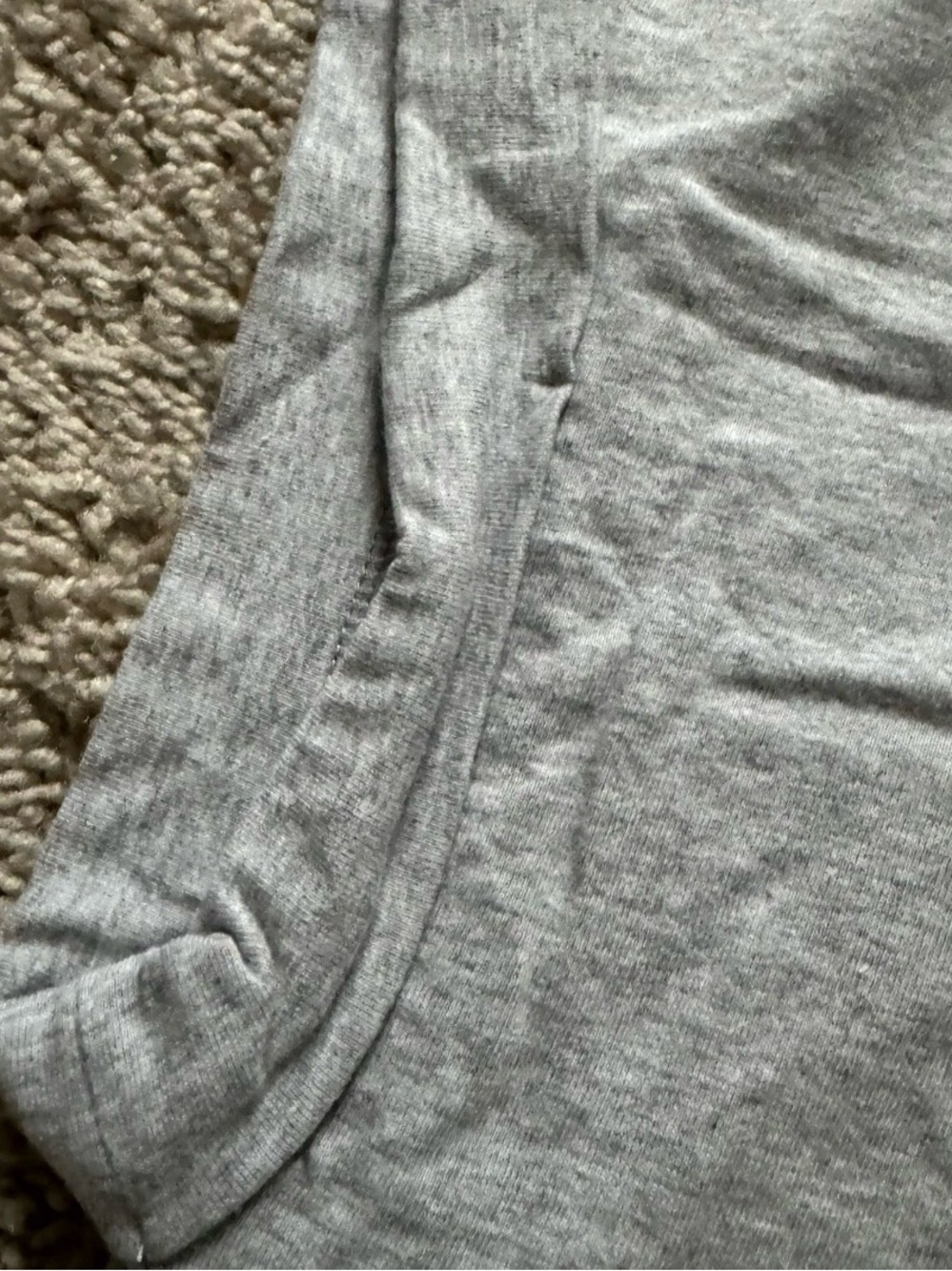 Cute Light Grey Muscle T-shirt dress tunic with pockets small - Picture 6 of 8